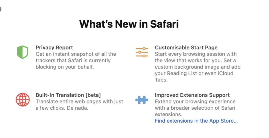 what's new in safari?